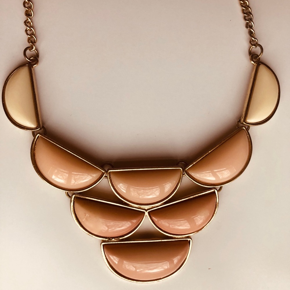 SOLD Necklace with Beige and Off-White Stones